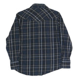 WRANGLER Womens Blue Shirt Plaid Cotton M Button Pocket Western Style