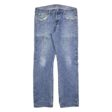 LEVI'S 501 Mens Jeans Blue Regular Straight Denim Medium W36 L34 Classic Button