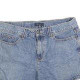 TOMMY HILFIGER Womens Shorts Blue Denim M W32 Classic Casual Cotton Blend
