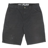 DICKIES Mens Black Workwear Cotton Blend Regular Shorts L W34 Durable Fit