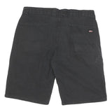 DICKIES Mens Black Workwear Cotton Blend Regular Shorts L W34 Durable Fit