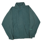 NEWPORT Mens Green Polyester Blend Zip Jacket M Plain Lightweight Workwear