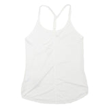 NIKE Mens White Lightweight Racerback Vest XS Polyester Blend Crew Neck