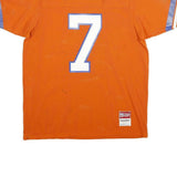 NFL Mens Orange & Blue Football T-Shirt L Short Sleeve Crew Neck Number 7 Hausi