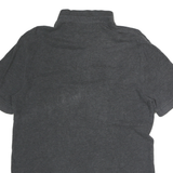 TOMMY HILFIGER Mens Grey Short Sleeve Plain Polo Shirt L Cotton Casual