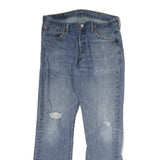 LEVI'S 501 Mens Jeans Blue Regular Straight Denim Medium W34 L32 Classic Zip