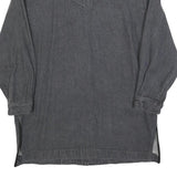 JEAN TERRIER Womens Grey Button Cotton Jacket L Embroidered Pattern