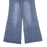 Womens Relaxed Blue Jeans Relaxed Wide-Leg Denim Medium W26 L30 Vintage Style