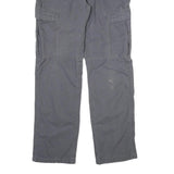 CARHARTT Mens Cotton Grey Relaxed Cargo Trousers W35 L34 Workwear Utility