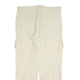QUECHA Womens Beige Polyester Blend Relaxed Cargo Trousers W40 L34 Outdoor