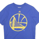 ADIDAS Mens Blue Golden State Warriors Graphic T-Shirt M Short Sleeve Crew Neck