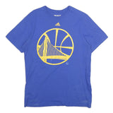 ADIDAS Mens Blue Golden State Warriors Graphic T-Shirt M Short Sleeve Crew Neck
