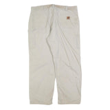 CARHARTT Mens Cotton Blend White Loose Straight Trousers W40 L32 Workwear Cargo