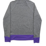 NIKE Mens Grey & Purple Pullover Hoodie XS Therma-Fit Sports Sweatshirt