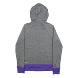 NIKE Mens Grey & Purple Pullover Hoodie XS Therma-Fit Sports Sweatshirt