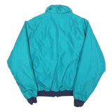 COLUMBIA Mens Blue & Red Casual Zip Jacket L Polyester Plain Lightweight