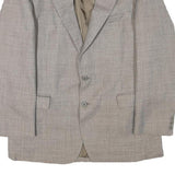 HANSONS Mens Grey Wool Blend Blazer Jacket M Woven Classic Tailored Button