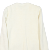 ZARA Womens White Cream Button Jacket XS Polyester Blend Plain Elegant