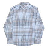 G-STAR Mens Blue & Grey Check Shirt S Casual Cotton Blend Western Style Long