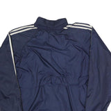 ADIDAS Mens Blue & White Track Jacket M Polyester Blend Plain Zip Sportswear
