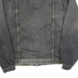 LEVI'S Mens Black Denim Button Jacket S Cotton Classic Casual Retro Style