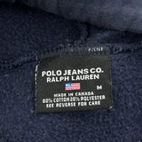 Ralph Lauren Spellout Hoodie - Medium Navy Cotton Blend
