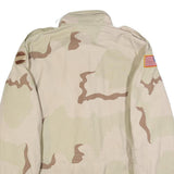 Golden Mfg Co. Inc. Mens Beige & Brown Military Style Cotton Blend Jacket XL