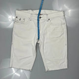 True Religion Denim Shorts - 42W 12L White Cotton