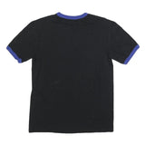 MAJESTIC Mens Black & Blue Mets Graphic T-Shirt M Short Sleeve Crew Neck