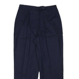 EVAN PICONE Womens Wool Blend Navy Relaxed Straight Leg Trousers W29 L27 Classic