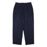 EVAN PICONE Womens Wool Blend Navy Relaxed Straight Leg Trousers W29 L27 Classic