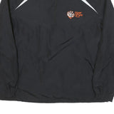SPORT TEK Mens Black & White Tiger Lines Logo Zip Jacket M Polyester Blend Plain