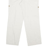 DOCKERS Womens Cotton White Regular Straight Trousers W32 L29 Casual Zip