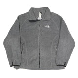 THE NORTH FACE Womens Grey Jacket L Polyester Blend Plain Zip Warm Casual