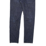 CARHARTT Mens Slim Blue Denim Raw Slim Fit Jeans W33 L34 Classic Zip Closure