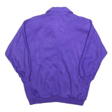 Womens Purple Sweatshirt Pullover S Patterned Panel Collar Retro Style Casual