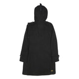 G-STAR Mens Black Wool Blend Hooded Button Jacket S Wool Blend Hooded Coat