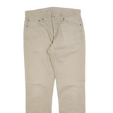 LEVI'S Mens Slim Beige Cotton Blend Trousers W33 L32 Zip Closure Classic Fit