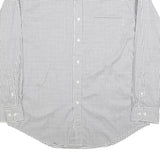 NAUTICA Mens White & Black Check Shirt 2XL Button-Down Collar Long Sleeve