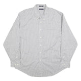 NAUTICA Mens White & Black Check Shirt 2XL Button-Down Collar Long Sleeve