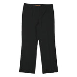 CEST CA Womens Black Regular Fit Straight Leg Trousers W29 L25 Polyester Blend