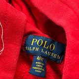 Age 4 Polo By Ralph Lauren Hoodie - XS Red Cotton