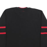 FUBU Womens Black & Red Sports Collection Patterned V-Neck Jumper XL Polyester