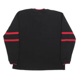 FUBU Womens Black & Red Sports Collection Patterned V-Neck Jumper XL Polyester