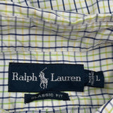 Ralph Lauren Checked Short Sleeve Shirt - Large Beige Cotton