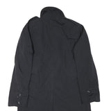 Mens Black Button Cotton Blend Regular Fit Long Sleeve Jacket S Plain Classic