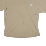 CARHARTT Mens Beige XL Pocket T-Shirt Short Sleeve Crew Neck Cotton Blend