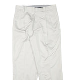 DOCKERS Mens White Relaxed Straight Trousers Cotton Blend W31 L28 Casual