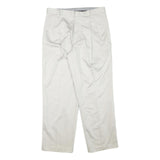 DOCKERS Mens White Relaxed Straight Trousers Cotton Blend W31 L28 Casual