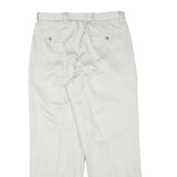 DOCKERS Mens White Relaxed Straight Trousers Cotton Blend W31 L28 Casual